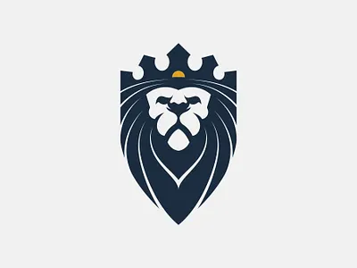 Lion Logo branding crown graphic design illustration illustrator land lion logo real estate realtor