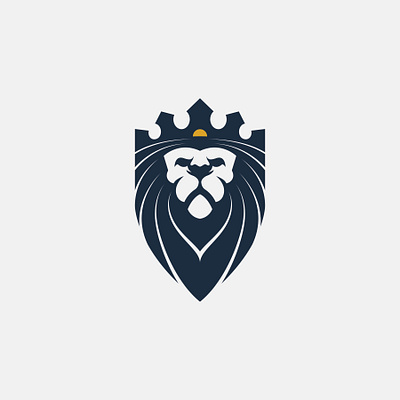 Lion Logo branding crown graphic design illustration illustrator land lion logo real estate realtor