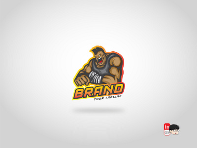 The fighter logo adobeillustrator branding design designer fighter gym illustration logo logo 2d man vector