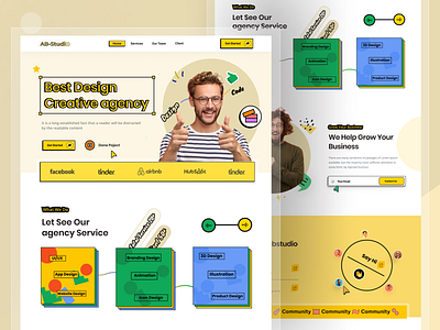 Agency landing page design home page illustration landing landing page landingpage ui ux web web page webdesign website website design