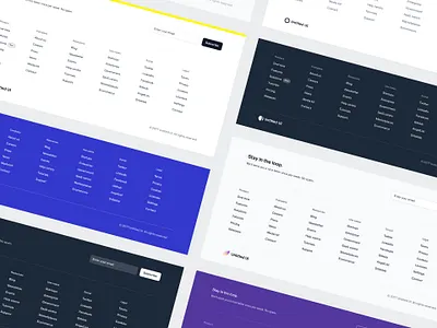 Footers — Untitled UI blue design system figma footer footers menu purple site footer ui ui design user interface ux ux design web design