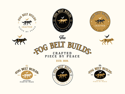 Fog Belt Builts | Logo Design animal logo badge logo branding carpenter logo illustration logo logo design logo designer vintage logo wolf logo