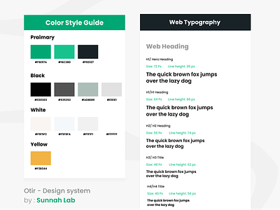 Otir Design Style Guide brand agency brand guidelines brand style color palette design system figma guidelines identity style guide styles typography visual identity
