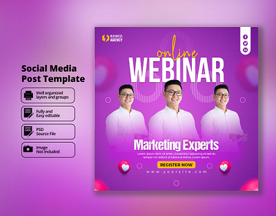 Live streaming webinar digital marketing and corporate social me social