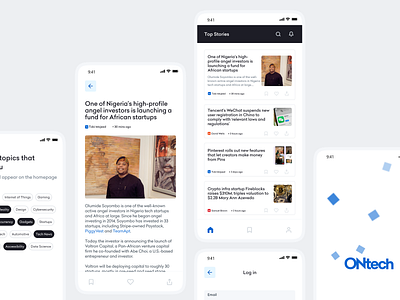 Tech news app UI app app design design news app tech ui ui design