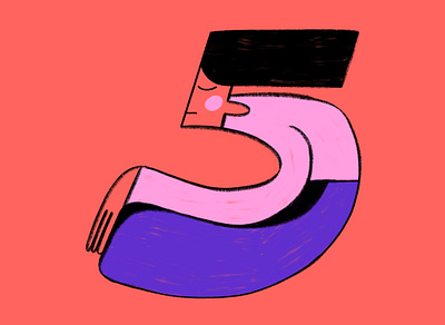 36 days of type // number 5 36daysoftype characterdesign colourful design digitalillustration illustration illustrator textures