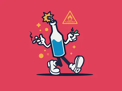 HIGHLY FLAMMABLE design illustration vector