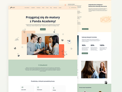 Panda Academy – Modern & Intuitive Website designinspiration digitallearning edtech educationaldesign interfacedesign pandaacademy school students uiux userexperience webdesign