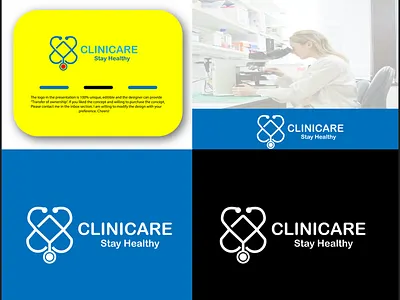Clinic are Logo Design Presentation clinic logo graphic design logo medical logo