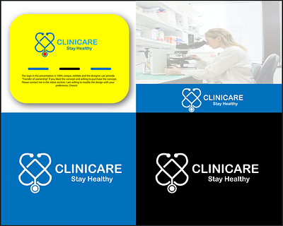 Clinic are Logo Design Presentation clinic logo graphic design logo medical logo