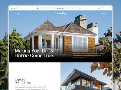 Real-Estate Website UI/UX Design | DreamKey hero section landing page design real estate real estate landing page real estate website design responsive website ui animaton ui design user centric website design