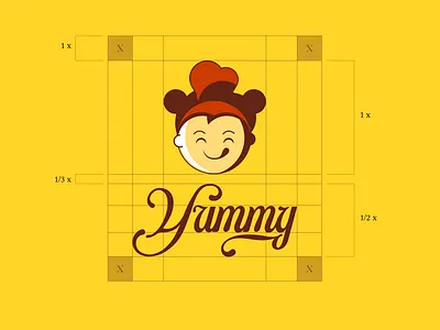 Yummy Logo for my students adobe illustrator color guidelines cute cute logo design food food and beverage logo design food logo design fresh fresh logo design graphic design logo logo clear space logo design nature logo design yellow yellow logo yummy yummy logo design