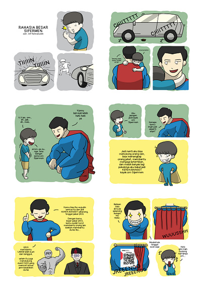 COMIC - Superhero, funny, colorful, short book colorful comic drawing funny illustration kids short sketch strip superhero