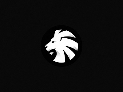 Lion Head Logo agressive and animal black cajva circular head lion lions logo profile sharp strenght white wild