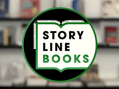 Story Line Books Logo book book shop book store bookstore logo logo design story train train station