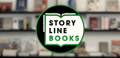 Story Line Books Logo book book shop book store bookstore logo logo design story train train station