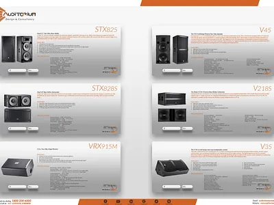 Product Lineup Design for JBL & AKG branding graphic design