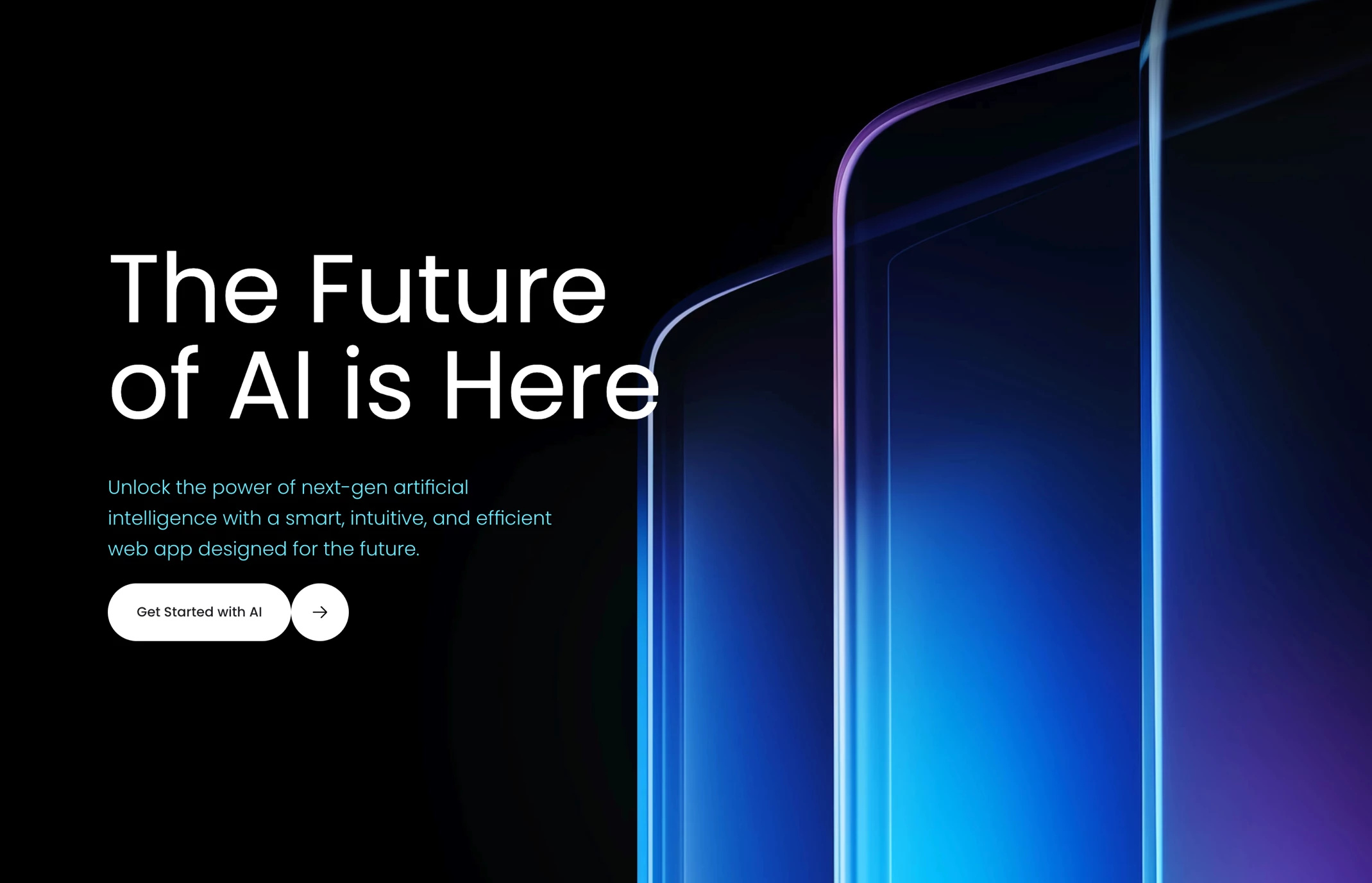 Dark Hero section for Framer built with Frameblox UI kit ai blue component dark framer header headline hero lights neon template ui ui design webdesign website website design