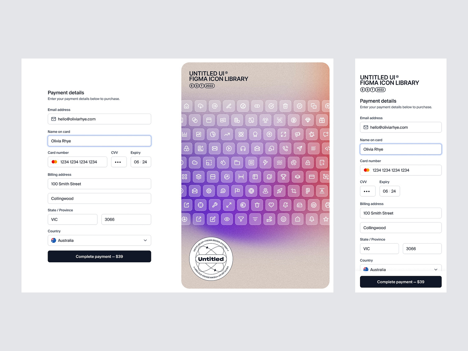 Digital product checkout — Untitled UI by Jordan Hughes® on Dribbble