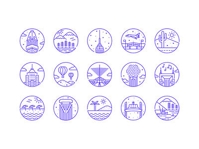 Destination illustrations design icon illustration