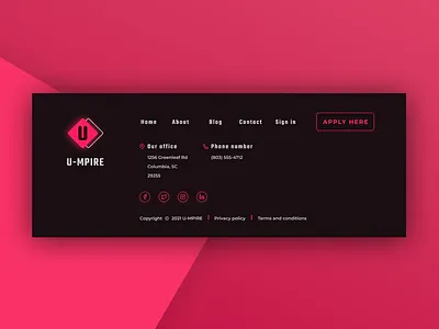 Footer design design ui