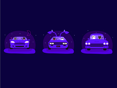 Drive-in movie illustrations illustration