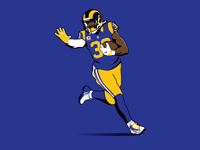 Todd Gurley II american football fantasy football football graphic design illu illustration la la rams madden nfl rams rb runningback sports sports icon team