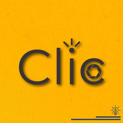 "Clic" branding flat design illustration logo photography vector