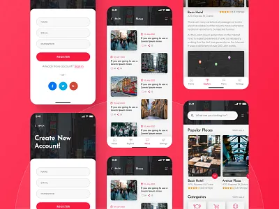 Atlass - Mobile App UI Kit app application atlass design kit mobile ui uiux ux uxdesign
