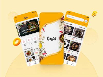 Fooder Mobile App UI Kit app application design fooder kit mobile template templates ui uiux ux uxdesign