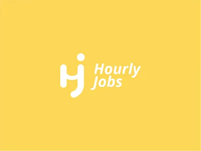 Hourly Jobs brand branding design icon logo vector