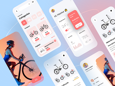 Bicycle ; Mobile App Design app development bicycle app bicycling eco friendly meta cycle minimalist mobile app running running app tracking app user experience workout app