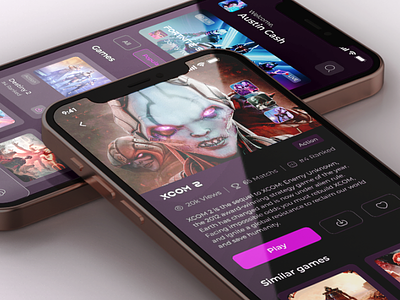 live streaming game app app clean design dark mode design figma game store game ui gamers gaming interface live app minimal mobile app product design stream app streaming ui ux video game