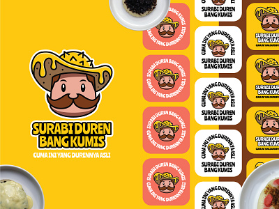 Surabi Duren Bang Kumis Logo brand design brand identity design branding branding logo character design corporate identity design food food app food brand food branding food logo illustration illustrator logo logo brand logo concept logo design surabi vector