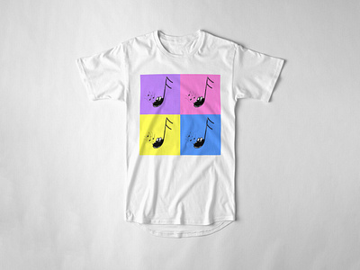 Pop Art Singing Music Notes Tshirt apparel design cartoon color pop fashion illustration music music notes old school pop art retro t shirt design typography vector vintage tshirt