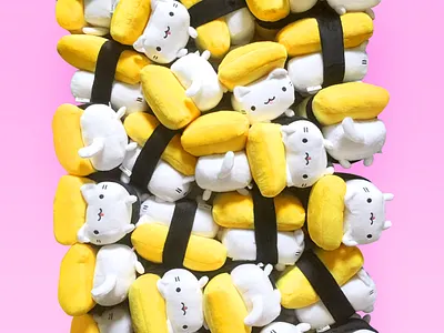 Tamago Cat Plushies are ready! cat cute egg kawaii kitty plushie plushies stuffed animal sushi tamago