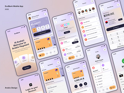 Ecobank - Digital Banking Mobile App app application bank bank app bank card banking banking app clean design digital banking finance fintech minimal design mobile mobile app mobile application mobile banking modern ui ux