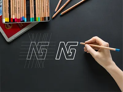 NG monogram logo abstract app brand design icon illustration lettering lineart logo monogram ng simple symbol typography vector