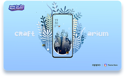 CRAFTARIUM THEME animation aquarium concept craft fish graphic design illustration loop mobile oppo plants pond theme