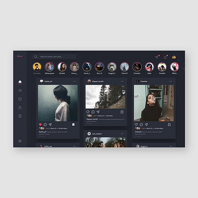 Instagram design flat graphic design ui ux web webdesign