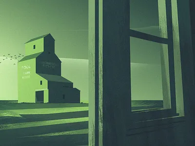 Barn House 1 design flat design graphic design illustration illustrator landscape landscape landscape design srabon arafat tree vector