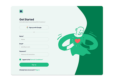 Signup Concept design illustration ui web webdesign