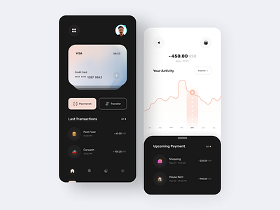 Finance - Mobile Banking App app design bank bank app banking app cards credit card finance finances financial fintech mobile mobile app mobile ui online banking wallet wallet app