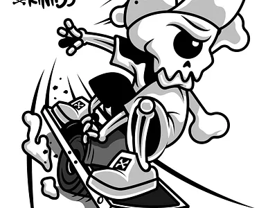 One-Eyed Wheelie Rides Again branding design float life illustration illustrator mascot onewheel pev stoke vector