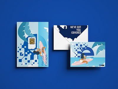 Packaging design for a Sim Card Company. branding graphic design illustration label design packaging design