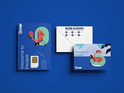 Packaging design for a Sim Card Company 2. branding graphic design illustration packaging design