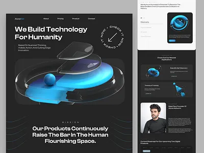 [LIVE🔥] AtoneNet Website 3d 3d assets animation branding gradient graphic design header illustration landing page product page saas ui website