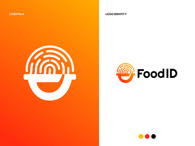 Food ID - Logo Design v1 bakery logo biometric concept delivery design fast food fingerprint food delivery food logo foodie gradient id inspiration logo logo design modern restaurant unique