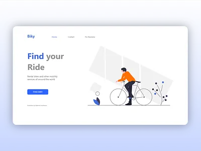 Biky branding design illustration typography ui vector