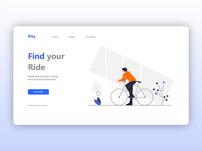 Biky branding design illustration typography ui vector